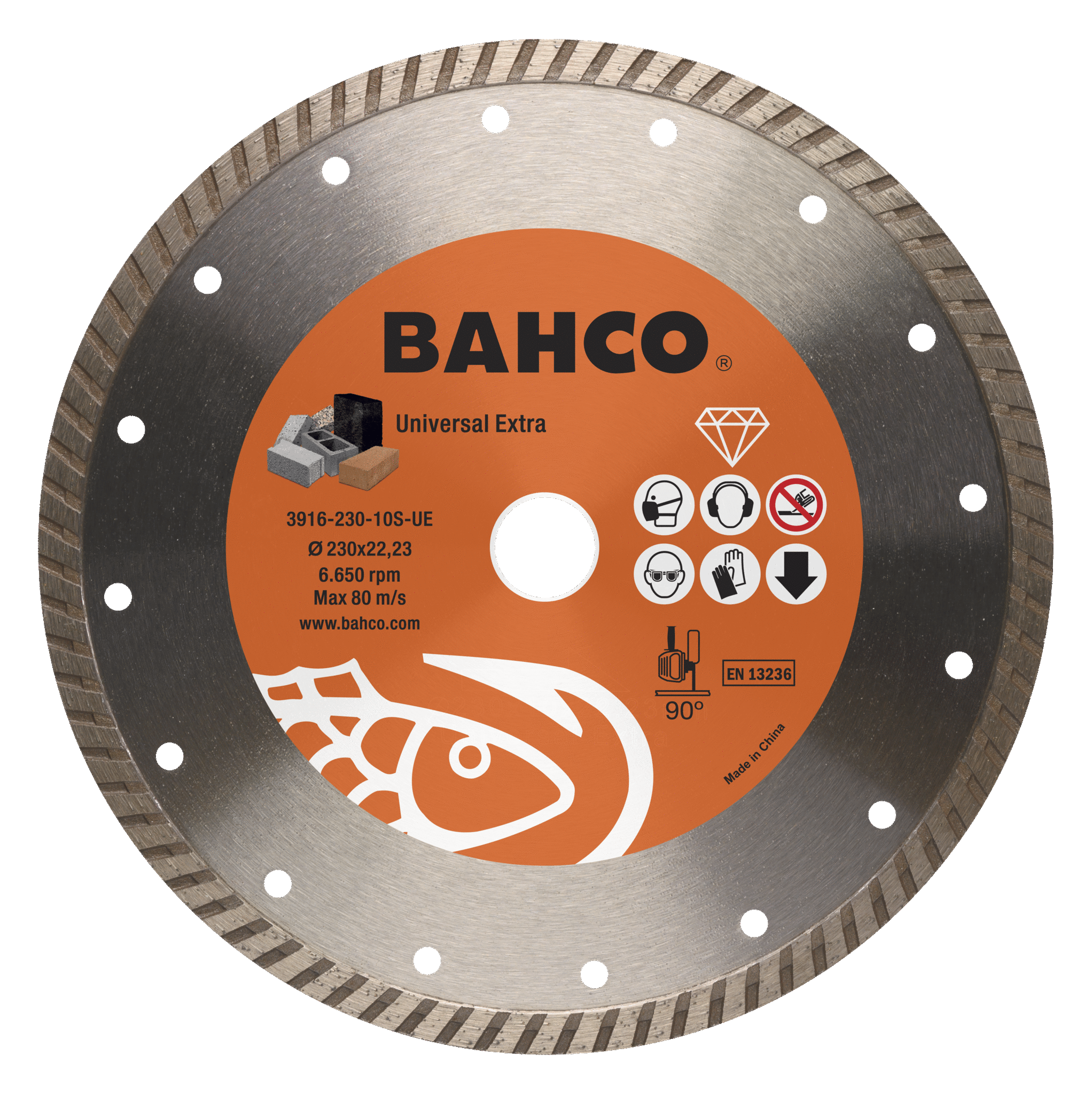 Odolný řezný kotouč na všeobecné použití_kámen BAHCO 3916-150-10S-UE