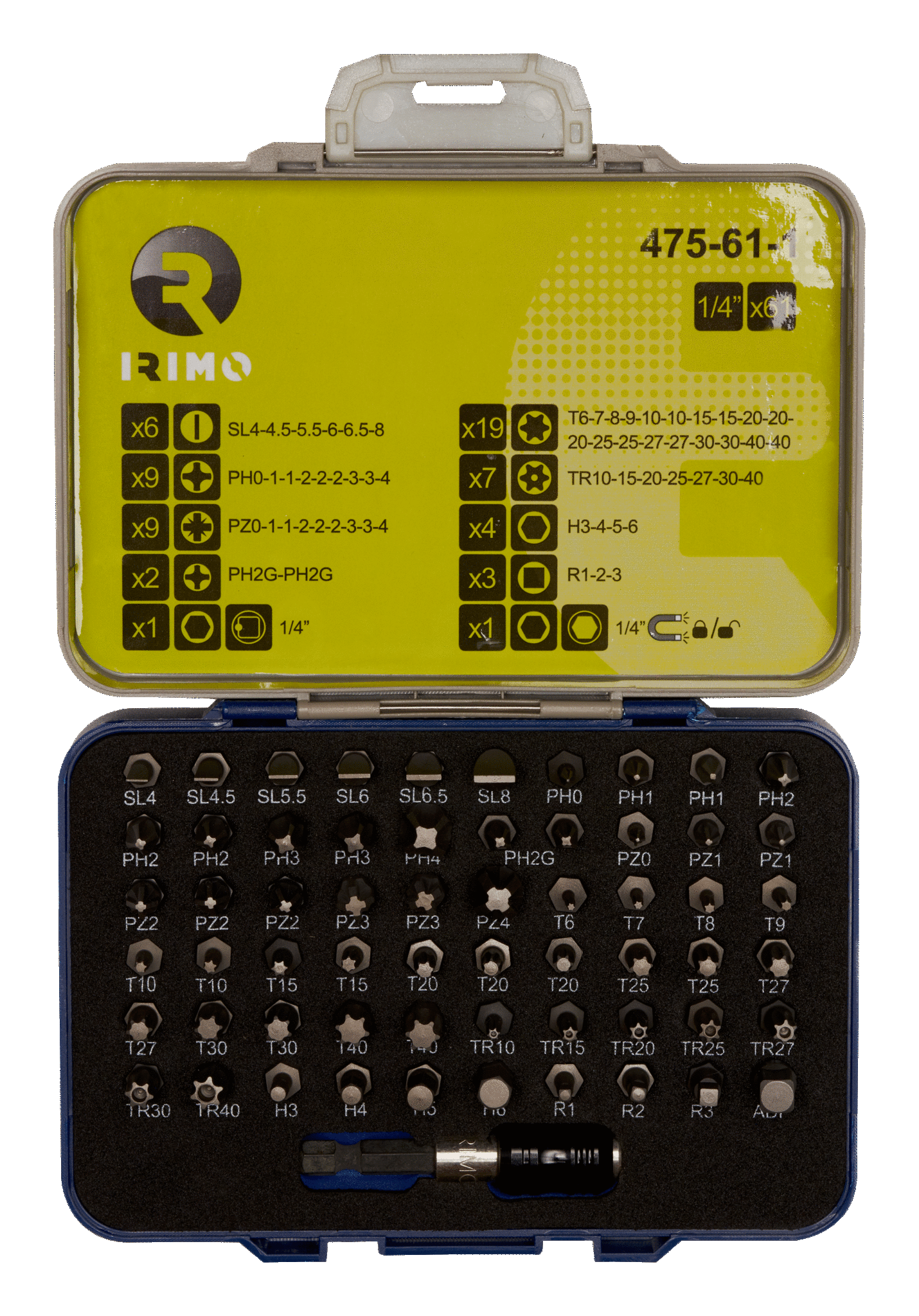 Sada bitů 1/4" IRIMO 475-61-1
