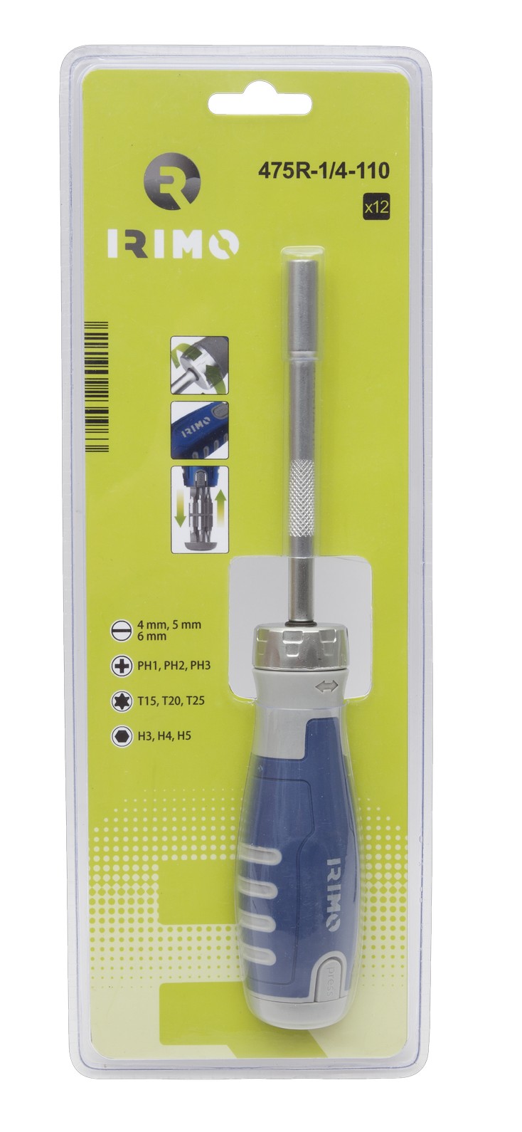Ráčnový šroubovák IRIMO 475R-1/4-110