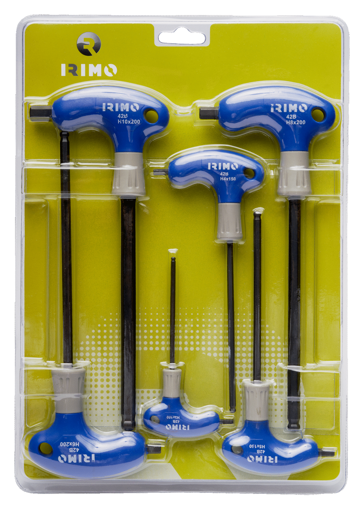 Sada imbusových šroubováků s T-rukojetí, s kuličkou IRIMO 42B-6-B