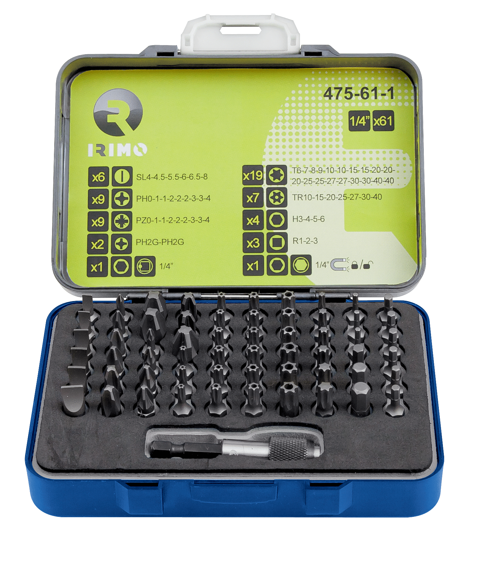 Sada bitů 1/4" IRIMO 475-61-1