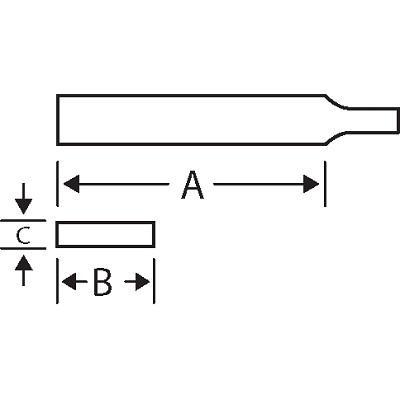 Obdélníkový jehlový pilník BAHCO 2-300-18-0-0