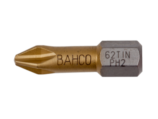 TiN bit pro šrouby Phillips, 25 mm BAHCO 62TIN/PH2