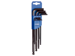 Sada dlouhých černých imbusových klíčů s kuličkou IRIMO 48-9-H